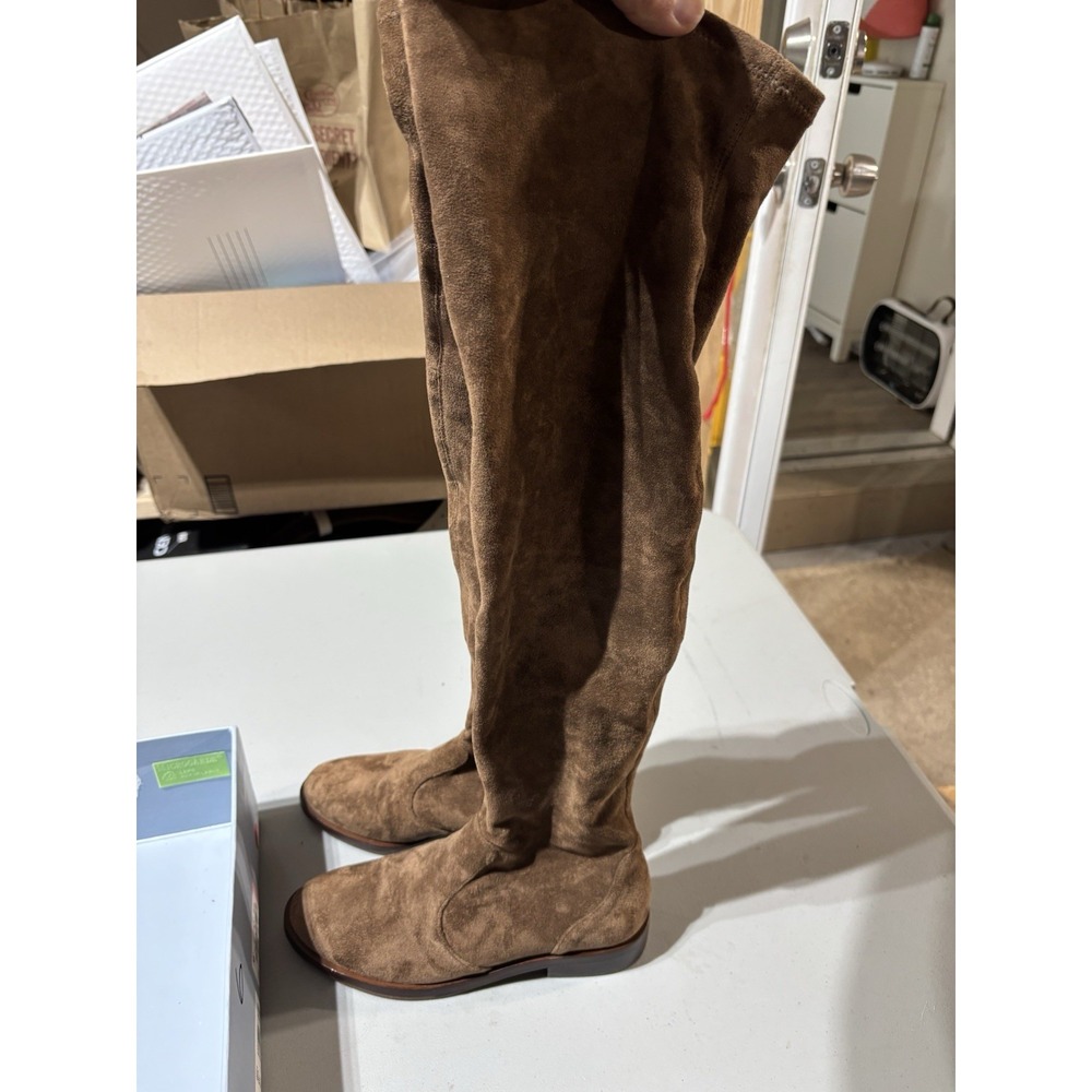 NWB Antonio Melani  Leenna‎ Brown Over The Knee Stretch Flat  Boots Size 6 New